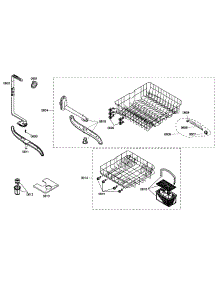 Baskets parts for Bosch Dishwasher SHE42L16UC/38 from AppliancePartsPros.com