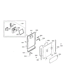 Door parts for Bosch Dishwasher SPV68U53UC/30 from AppliancePartsPros.com