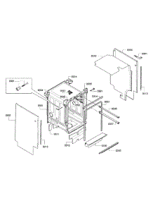 Frame parts for Bosch Dishwasher SPV68U53UC/30 from AppliancePartsPros.com