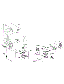 Pump parts for Bosch Dishwasher SPV68U53UC/30 from AppliancePartsPros.com