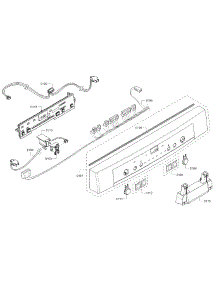 Control Panel parts for Bosch Dishwasher SHE3AR72UC/21 from AppliancePartsPros.com