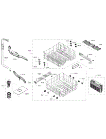 Rack parts for Bosch Dishwasher SHE3AR72UC/21 from AppliancePartsPros.com