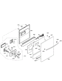 Door parts for Bosch Dishwasher SHX57C05UC/40 from AppliancePartsPros.com