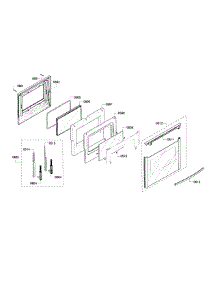 Door parts for Bosch Range HEI7132U/05 from AppliancePartsPros.com