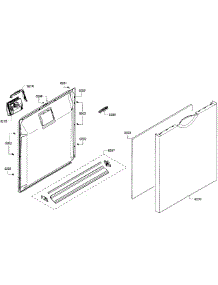 Door Assembly parts for Bosch Dishwasher SHE3AR76UC/08 from AppliancePartsPros.com