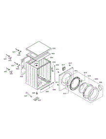 Tub  /  Front Panel parts for Bosch Washer WAS20160UC/16 from AppliancePartsPros.com