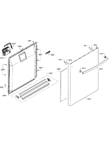 Door Assembly parts for Bosch Dishwasher SHX3AR75UC/08 from AppliancePartsPros.com