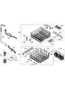 Baskets parts for Bosch Dishwasher SHX3AR75UC/08 from AppliancePartsPros.com