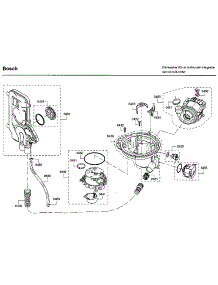 Pump parts for Bosch Dishwasher SHXM78W52N/01 from AppliancePartsPros.com