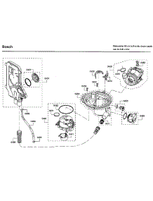 Pump parts for Bosch Dishwasher SHEM78W52N/01 from AppliancePartsPros.com