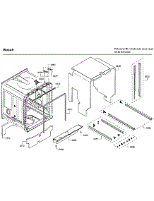 Frame parts for Bosch Dishwasher SHEM63W55N/01 from AppliancePartsPros.com