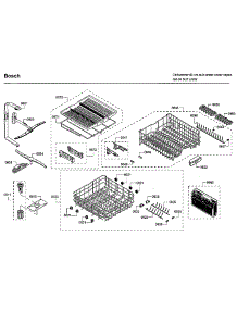Rack Asy parts for Bosch Dishwasher SHEM63W52N/01 from AppliancePartsPros.com