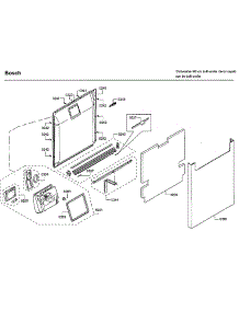 Door parts for Bosch Dishwasher SHEM63W56N/01 from AppliancePartsPros.com