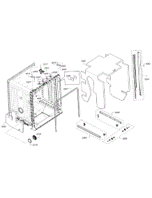 Frame parts for Bosch Dishwasher SHE3ARF5UC/21 from AppliancePartsPros.com