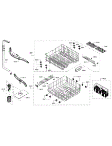 Rack parts for Bosch Dishwasher SHE3ARF5UC/21 from AppliancePartsPros.com