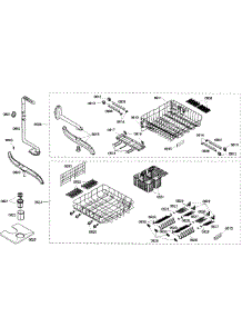 Racks parts for Bosch Dishwasher SHX57C05UC/31 from AppliancePartsPros.com