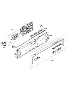 Control Panel parts for Bosch Dishwasher SHX57C05UC/46 from AppliancePartsPros.com