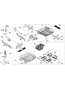 Racks parts for Bosch Dishwasher SHX57C05UC/36 from AppliancePartsPros.com