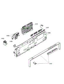 Control Panel parts for Bosch Dishwasher SHX57C05UC/14 from AppliancePartsPros.com