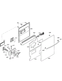Door parts for Bosch Dishwasher SHX57C05UC/14 from AppliancePartsPros.com