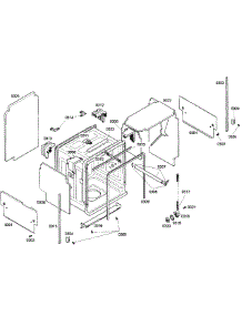 Cabinet parts for Bosch Dishwasher SHX57C05UC/14 from AppliancePartsPros.com