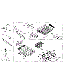 Racks parts for Bosch Dishwasher SHX57C05UC/14 from AppliancePartsPros.com