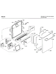 Door parts for Bosch Dishwasher SHXM78W56N/01 from AppliancePartsPros.com