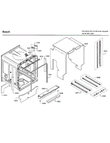 Frame parts for Bosch Dishwasher SHXM78W56N/01 from AppliancePartsPros.com