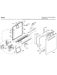 Door parts for Bosch Dishwasher SHPM78W55N/01 from AppliancePartsPros.com