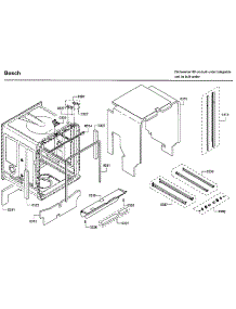 Frame parts for Bosch Dishwasher SHPM78W55N/01 from AppliancePartsPros.com