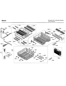 Rack Asy parts for Bosch Dishwasher SHXM78W52N/01 from AppliancePartsPros.com