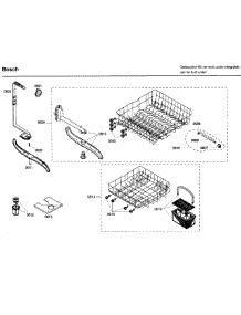 Rack parts for Bosch Dishwasher SHX43C02UC/26 from AppliancePartsPros.com