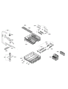 Racks Assembly parts for Bosch Dishwasher S47KMK15UC/22 from AppliancePartsPros.com