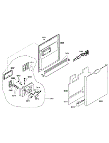 Door Assembly parts for Bosch Dishwasher SHE43F02UC/52 from AppliancePartsPros.com