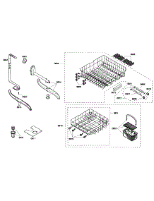 Baskets parts for Bosch Dishwasher SHE43F02UC/52 from AppliancePartsPros.com