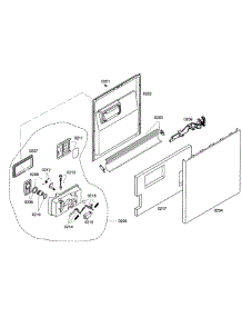 Door Assembly parts for Bosch Dishwasher SHE42L12UC/38 from AppliancePartsPros.com