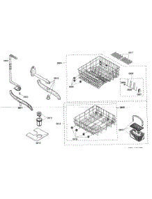 Racks parts for Bosch Dishwasher SHX33M05UC/46 from AppliancePartsPros.com