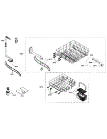 Baskets parts for Bosch Dishwasher SHE42L12UC/38 from AppliancePartsPros.com