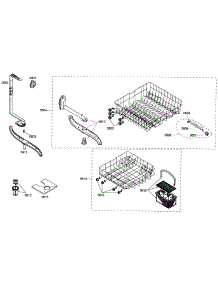 Baskets parts for Bosch Dishwasher SHE42L12UC/40 from AppliancePartsPros.com