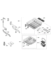 Baskets parts for Bosch Dishwasher SHE43F02UC/53 from AppliancePartsPros.com