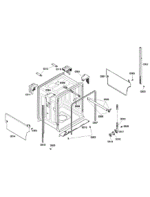 Cabinet parts for Bosch Dishwasher SHE43F02UC/48 from AppliancePartsPros.com