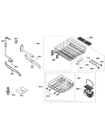 Baskets parts for Bosch Dishwasher SHE43F02UC/48 from AppliancePartsPros.com
