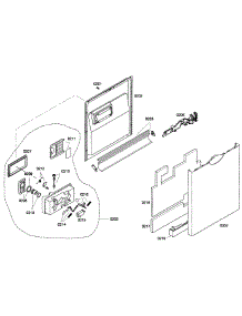 Door Assembly parts for Bosch Dishwasher SHE43F02UC/50 from AppliancePartsPros.com