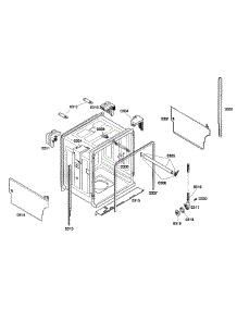 Cabinet parts for Bosch Dishwasher SHE43F02UC/50 from AppliancePartsPros.com