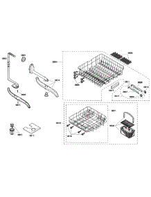 Baskets parts for Bosch Dishwasher SHE43F02UC/50 from AppliancePartsPros.com