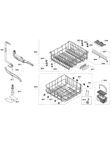 Baskets parts for Bosch Dishwasher SHE33P02UC/56 from AppliancePartsPros.com