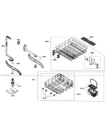 Baskets parts for Bosch Dishwasher SHE33M06UC/46 from AppliancePartsPros.com