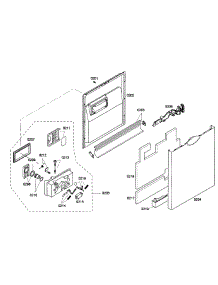 Door Assembly parts for Bosch Dishwasher SHE33P05UC/56 from AppliancePartsPros.com
