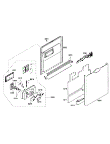 Door Assembly parts for Bosch Dishwasher SHE33M06UC/52 from AppliancePartsPros.com