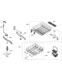 Baskets parts for Bosch Dishwasher SHE33M06UC/52 from AppliancePartsPros.com